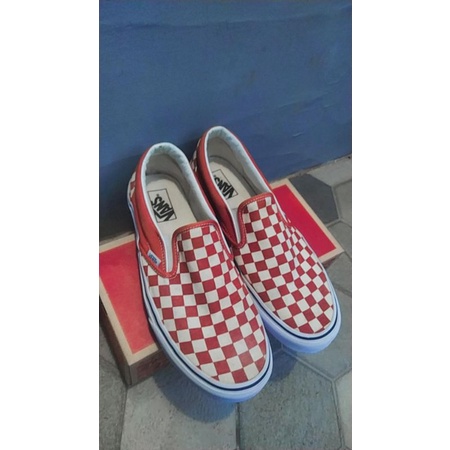 [SECOND] VANS SLIP ON CHECKERBOARD HOT RED SAUCES