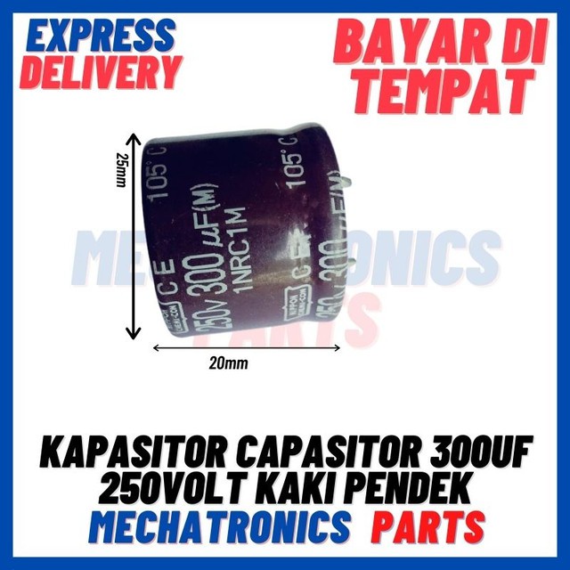 [PAS-9303] KAPASITOR CAPASITOR 300uf 250VOLT KAKI PENDEK