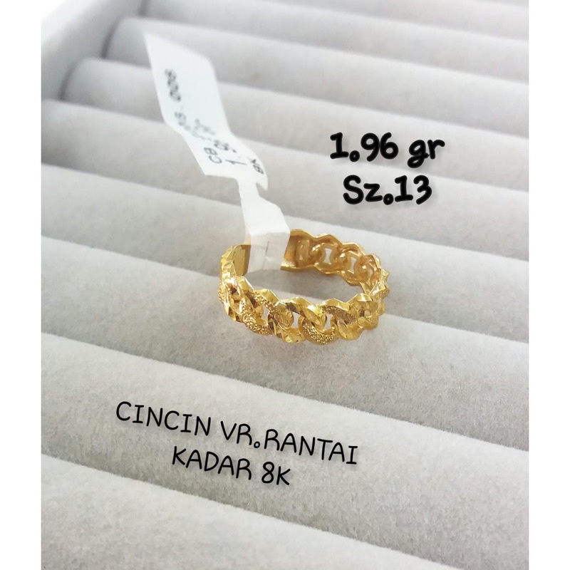 CINCIN RANTAI RINGAN BESAR AYU GOLD KADAR 375/8K