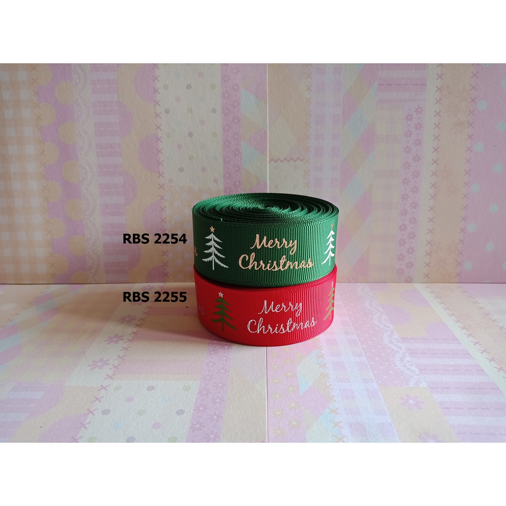 

(10 yard) Pita Grosgrain Motif Chistmas Sale 2254,2255 | Pita Natal | Toko Bahan Craft | Ikeya Pusat Pita