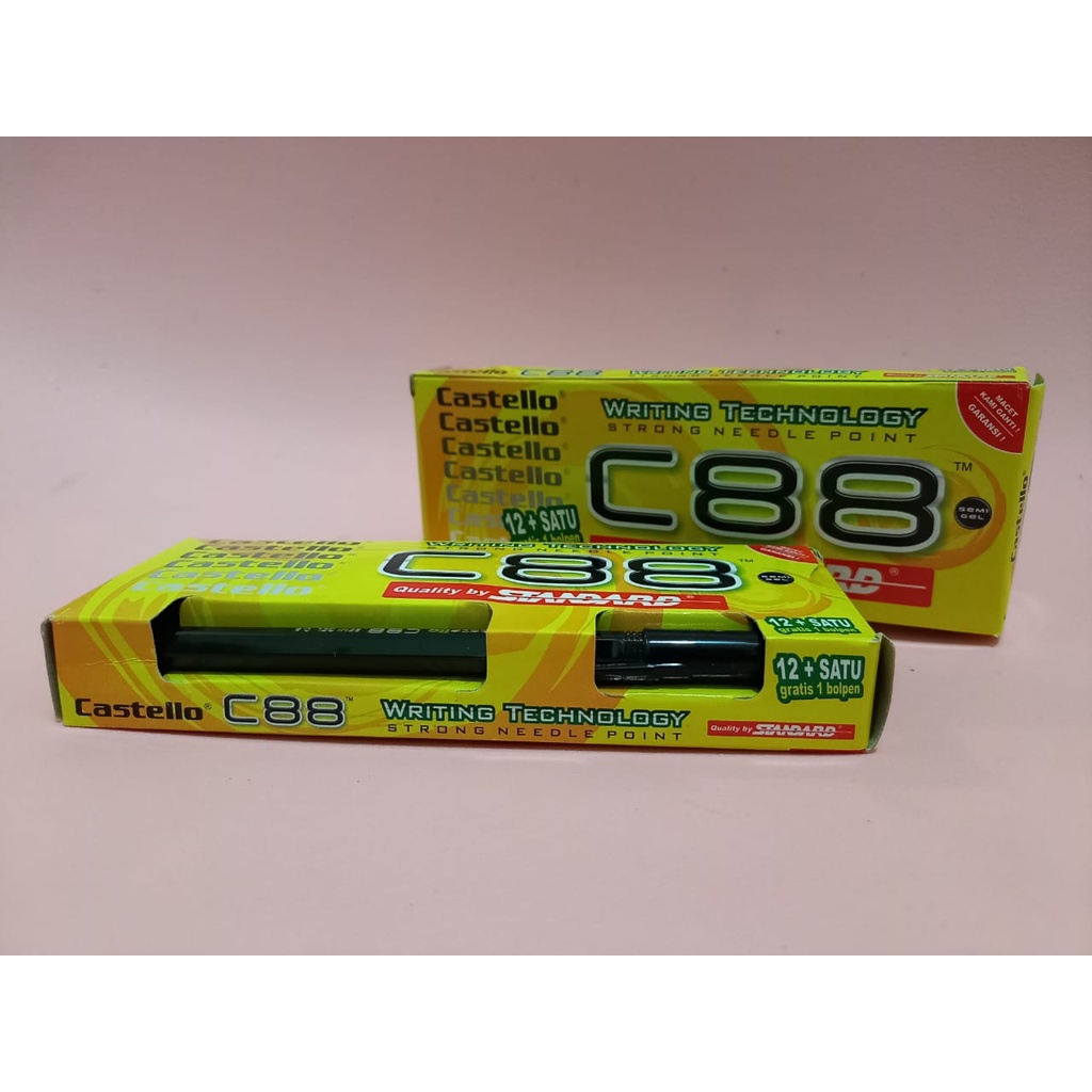 C88 Pen/PULPEN STANDARD C88 Castello/castelo/pulpen hitam/standard (1 Pack)