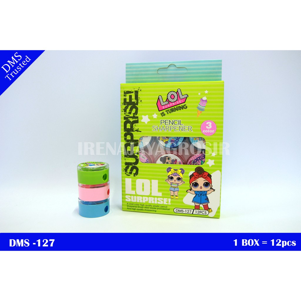 

(1pak/12pcs) Daimarse dms-127 RAUTAN PENSIL MINI SERUTAN PENSIL KARAKTER LOL ANAK LUCU 12 PCS dms 127