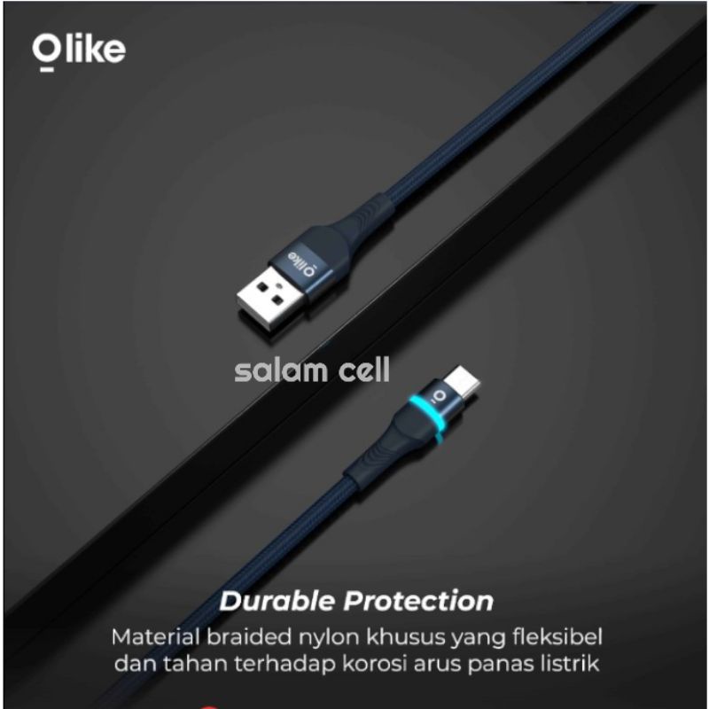 Kabel Data iphone OLIKE Colorful Breathing LED Cable-LIGHTNING (D101L)  Lightning
