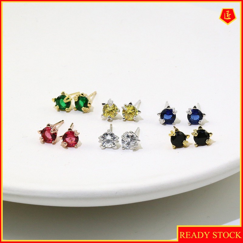 [Ready Stock]Silver Earrings Women's Fashion