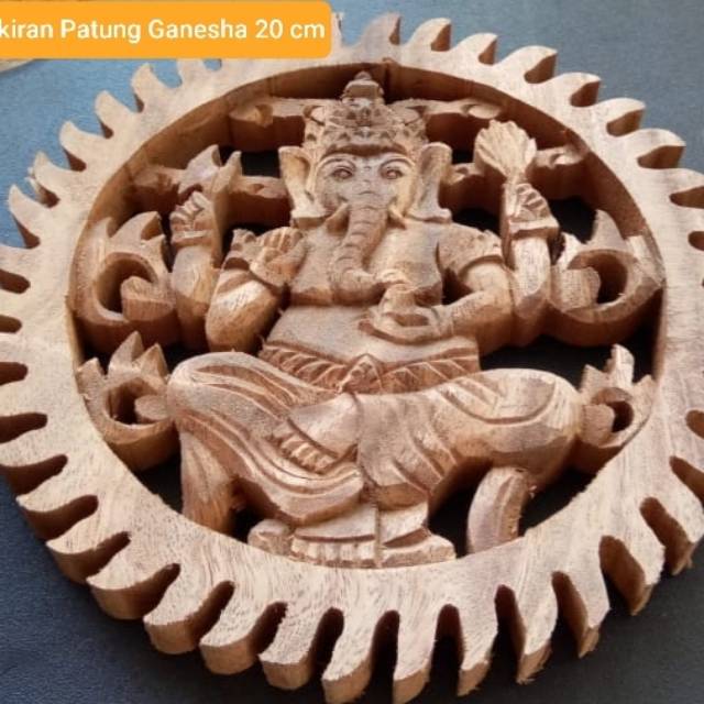 Ganesha Ukiran Kayu Patung Dewa Ganesa Ganesha