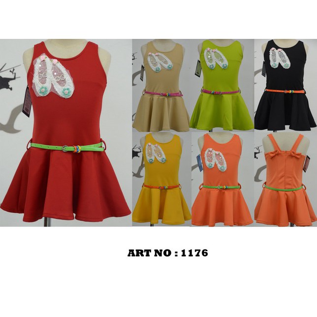 Dress Fashion Anak Perempuan Bahan Kaos Velvet Premium