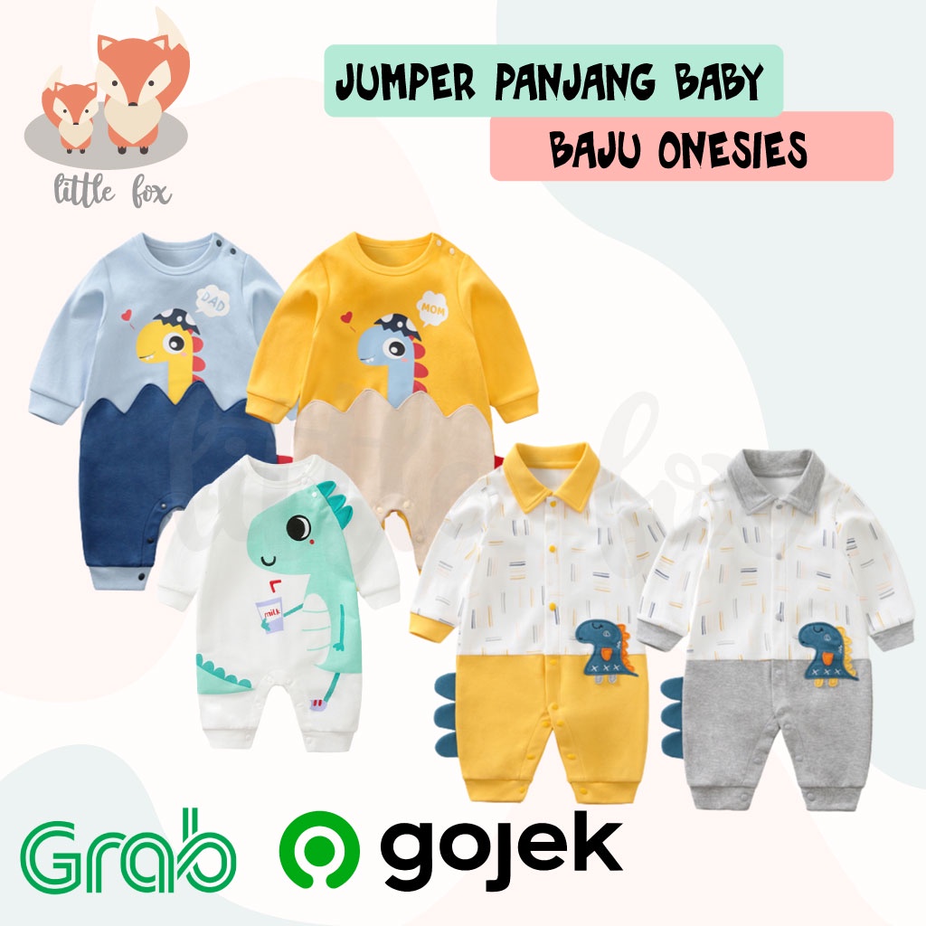 [ IMPORT] JUMPER PANJANG BABY / ROMPER BAYI SETELAN ANAK ONESIES MATERIAL KATUN NYAMAN LUCU