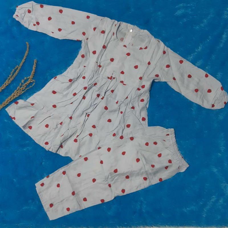 SETELAN ANAK MUSLIM 3-4th,  5-6th(SERUT) setelan anak perempuan setelan panjang cewek rayon lembut harian busana muslimah kekinian harian viral terbaru murah-3
