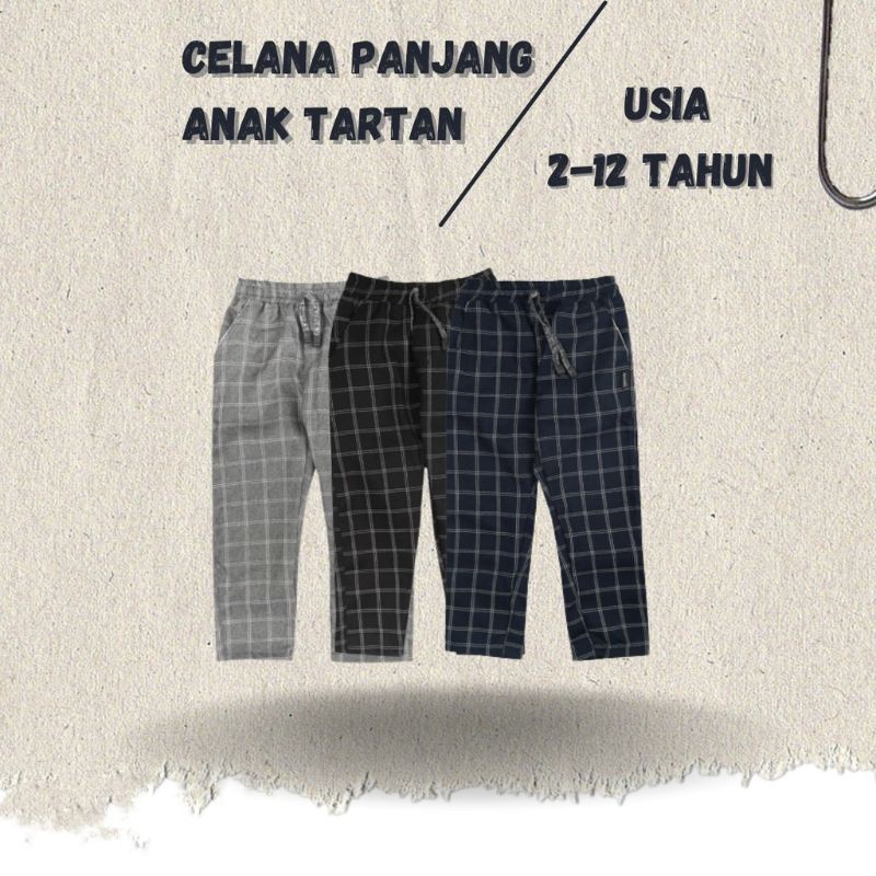 Celana Tartan Anak Laki Laki Celana Panjang Anak Celana Fashion Anak Celana Pensil Anak Anak