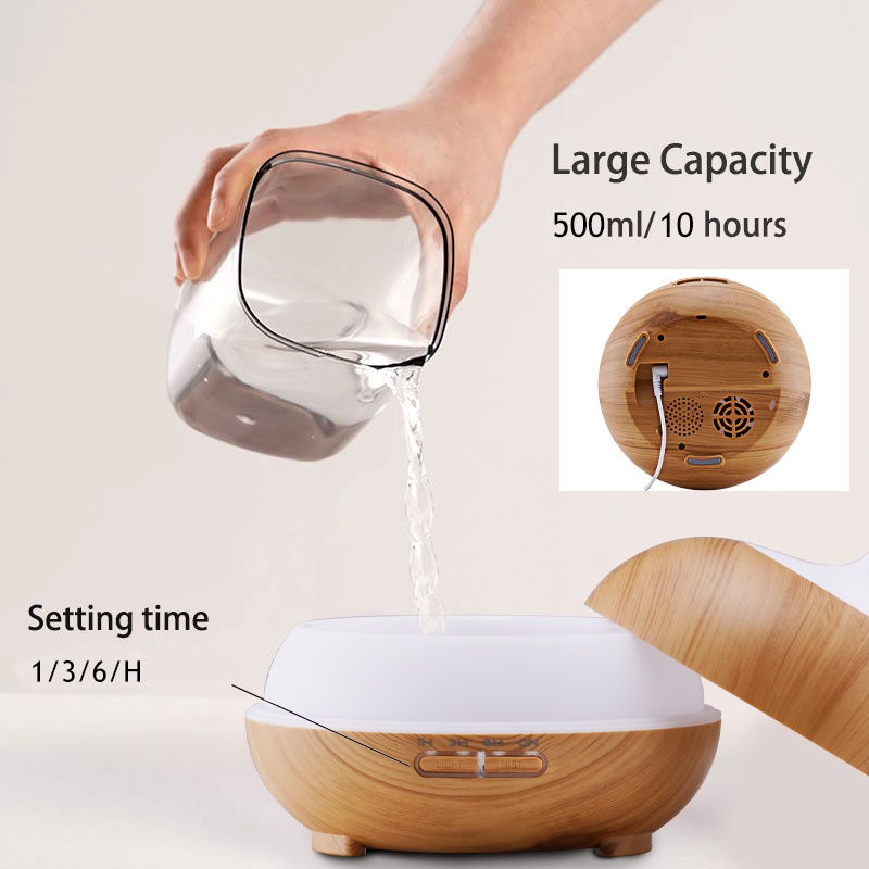 Bluetooth Humidifier diffuser aromaterapi Speaker Music Aromaterapi Difuser Model Pecah Dengan 500ML FREE Remote (garansi toko)-6