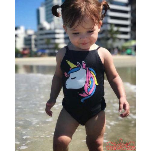 OOO Baju  Renang  1 Piece Motif Unicorn  Lucu untuk Anak  