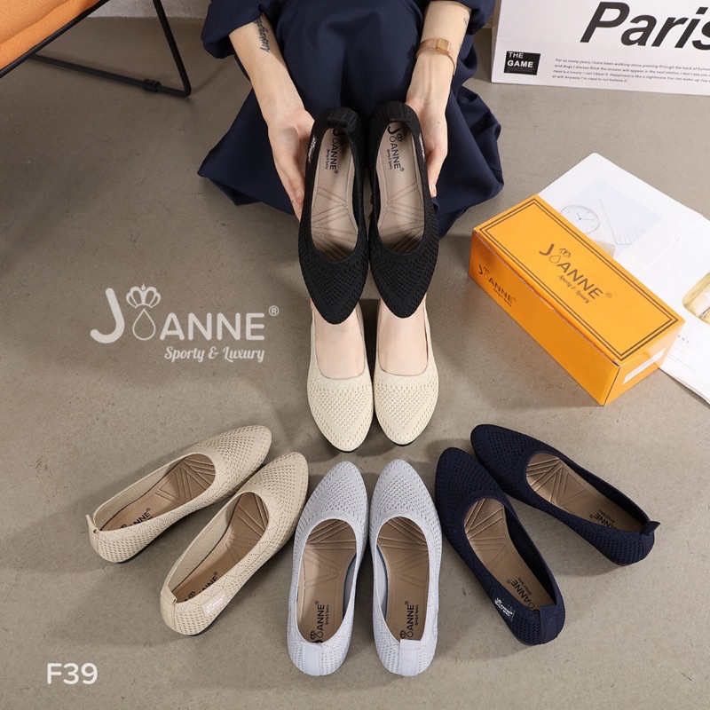 RESTOCK! [ORIGINAL] JOANNE FlyKnit Flat Shoes Sepatu Wanita #F39