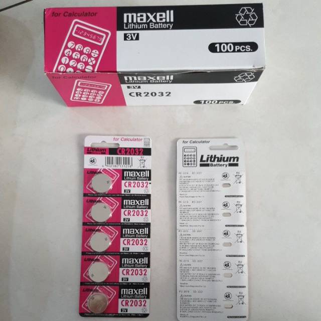 Baterai Maxell CR2032 Lithium 3V Original