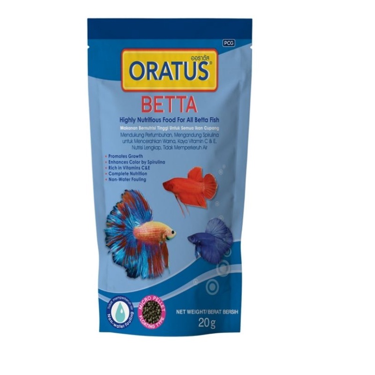 ORATUS BETTA Fish Food Makanan Ikan 20 g