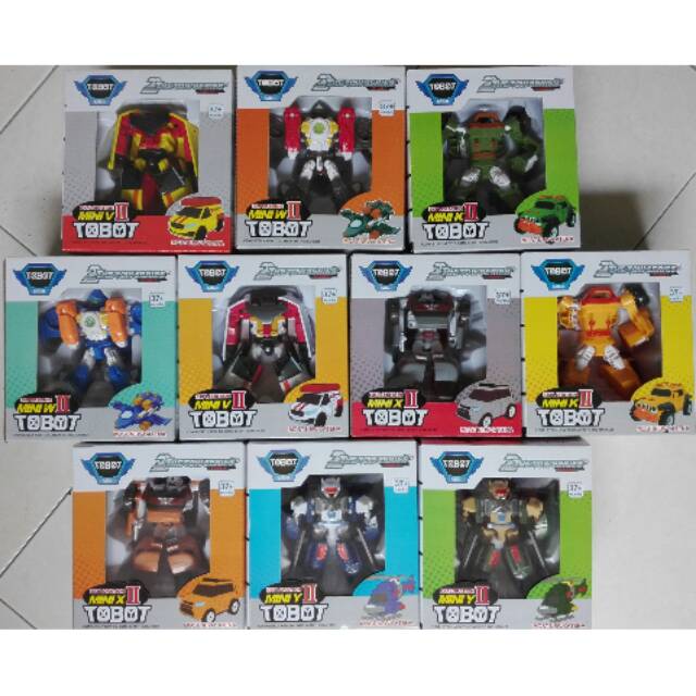Tobot K jeep hijau K jeep kuning X abu-abu Y heli biru Y heli hijau (2)