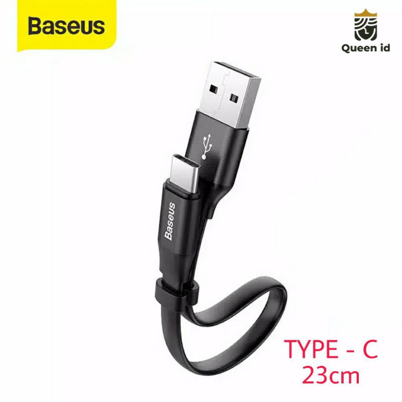 Baseus TYPE C 23cm Support Fast Charging / Kabel Data Type c 23cm Powerbank Support - Type C Nimble Data Cable 23CM 0.23M