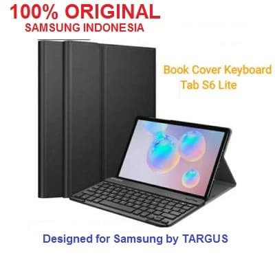 Targus Book Cover Keyboard Samsung Tab S6 Lite Original 100% - Hitam
