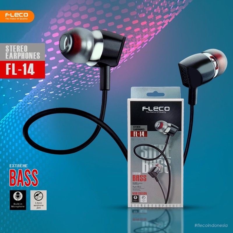 Headset Handsfree FLECO FL-14 Earphone super bass