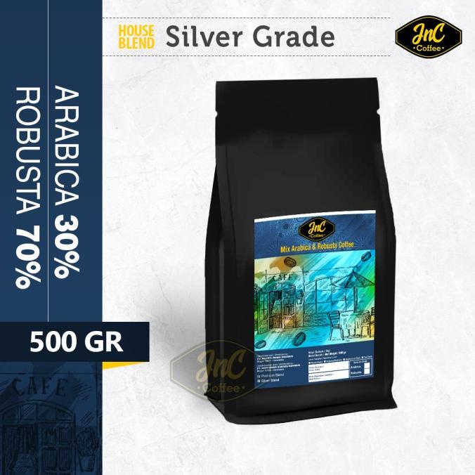 

[ COD ] JnC House Blend Silver 30% Biji Kopi Arabika 70% Robusta 500 Gr PRODUK TERBATAS Kode 568