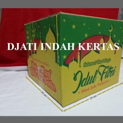 DISKON !!! Kardus Idul Fitri / Kardus Lebaran / Kardus Parcel Warna Kuning (Uk. 29x29x24) 10pcs