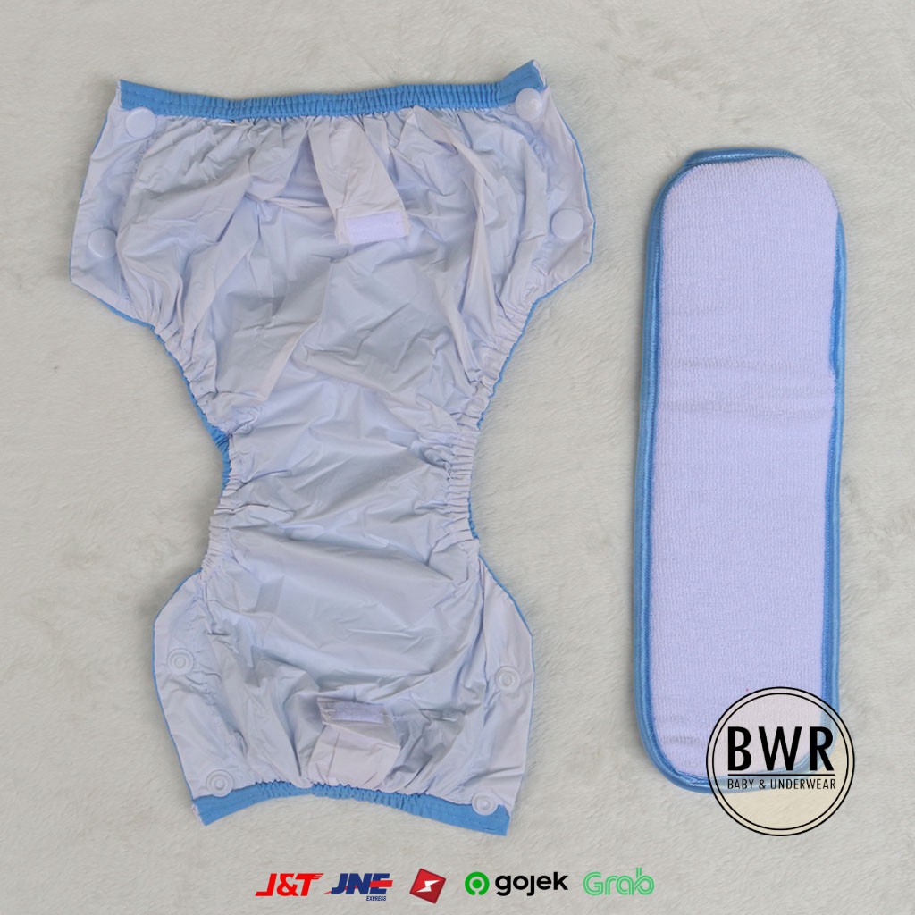 [ L ] Popok Bayi Lovely Instant V Celana popok kancing - Bwr