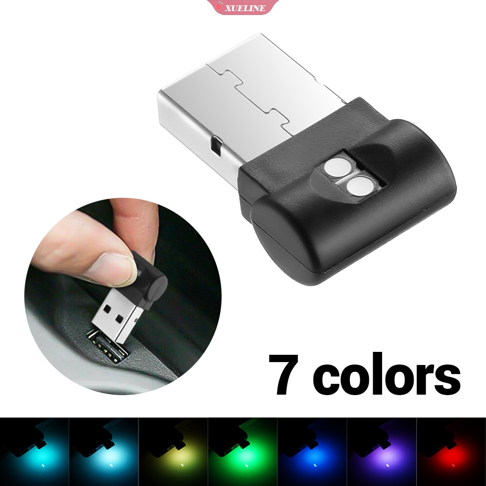 Lampu Atmosfir LED RGB USB Mini Untuk Dekorasi Interior Mobil