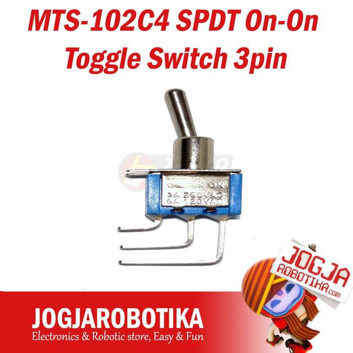 MTS-102C4 SPDT On-On Toggle Switch 3pin