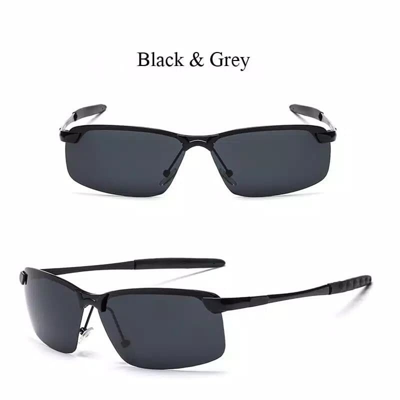 Kacamata Sport Polarized Anti UV Grey &amp; Grey