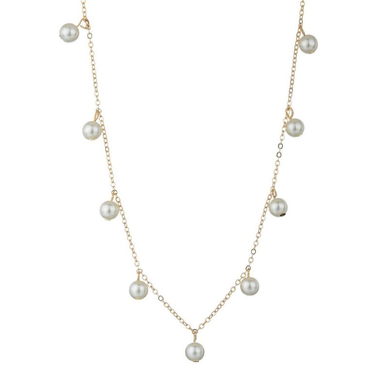 Alyssa Korean Pearl Charm Necklace Kalung Liontin Mutiara Bandul Korea