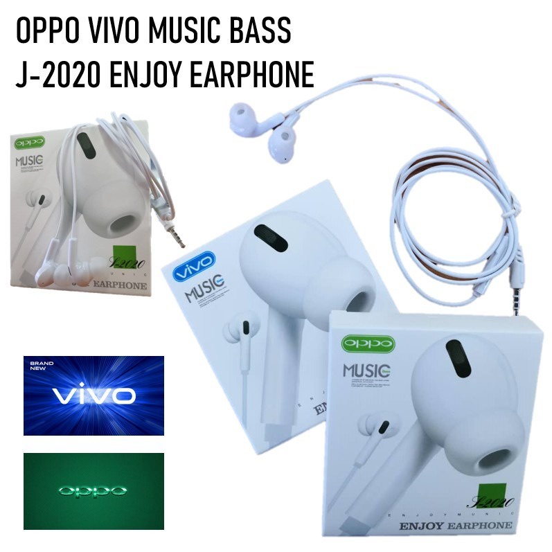 Handsfree Earphone Music Enjoy J2020 Jack 3.5mmHeadset HP Super Bass Aksesories Handphone Hp OCEANBLUE Ocean Blue Grosir Hp Termurah