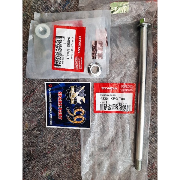 42301-KPG-T00  AS Roda Belakang AXLE WHEEL Original Honda Blade 110 Supra X 125 Helm in Karburat (su
