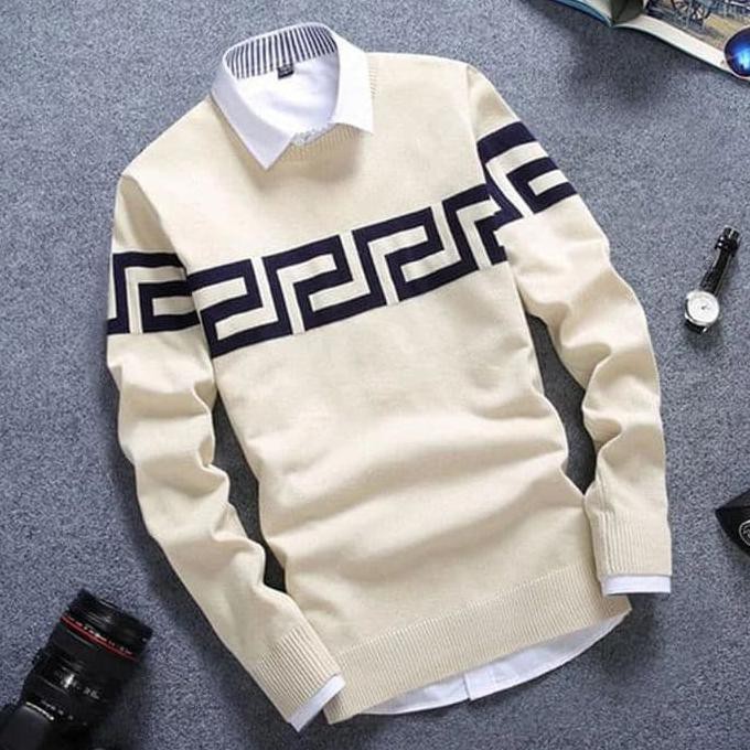 sweater rajut pria baju keren cowok korea atasan murah