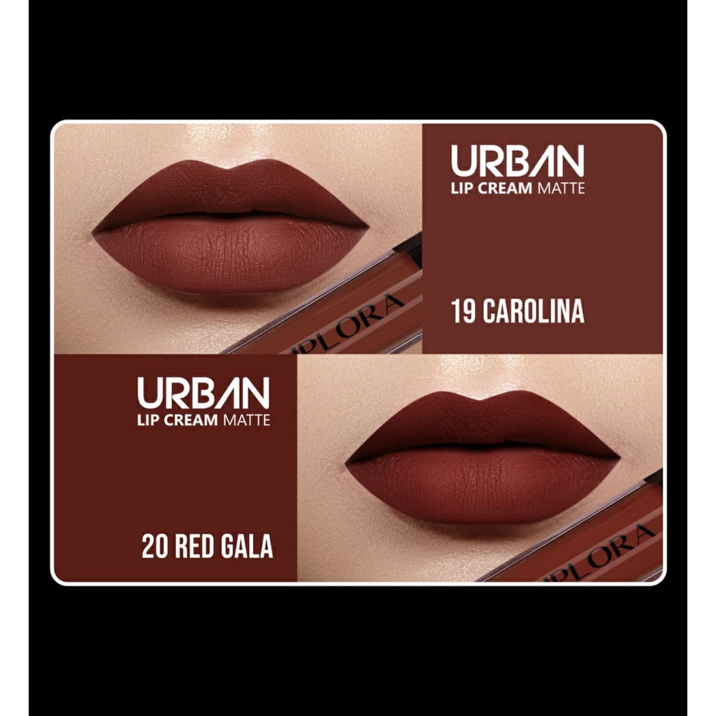 Implora Urban Lip Cream Matte All Variant Dusky Nude Terra Cotta Dark Berry Medeline Allure Lumiere Truffle Mauve Pink Latte Butterscotch Gingerbread Red Bean Brown Sugar