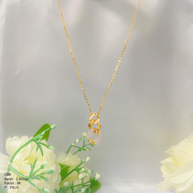 Perhiasan Kalung Emas Trilogy Hollow Fancy Millie Molly Edition UBS 8k/375