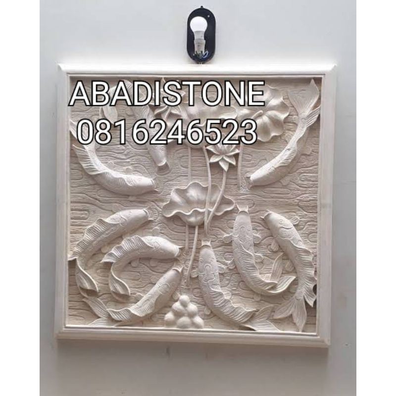 relief batu alam ukir dekorasi dinding