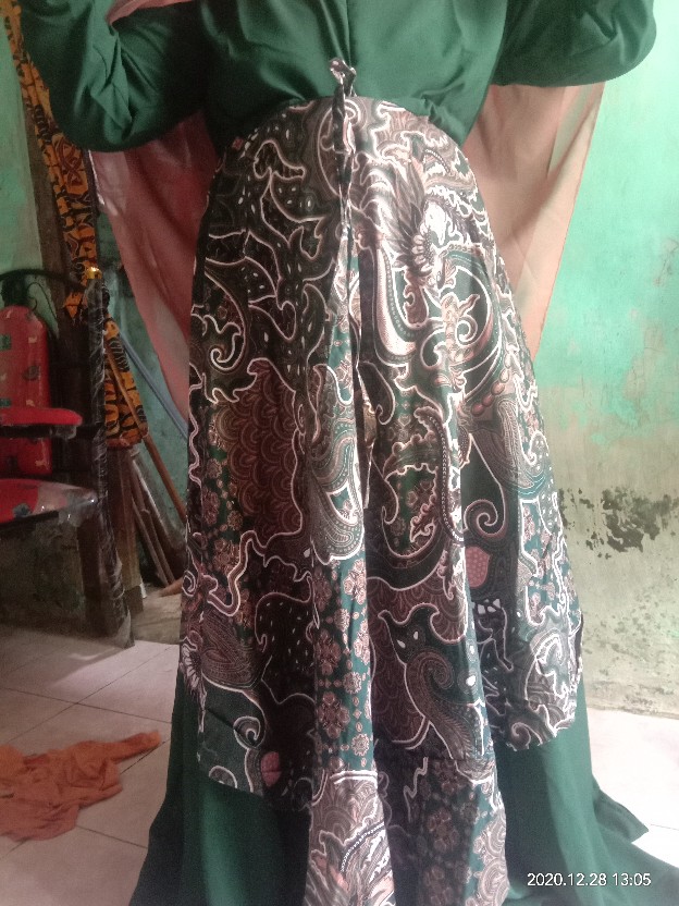 Batik Couple Keluarga - Sania Ruffle Batik Couple Orid Ndoro Jowi Dnt Garansi Termurah Batik Solehah