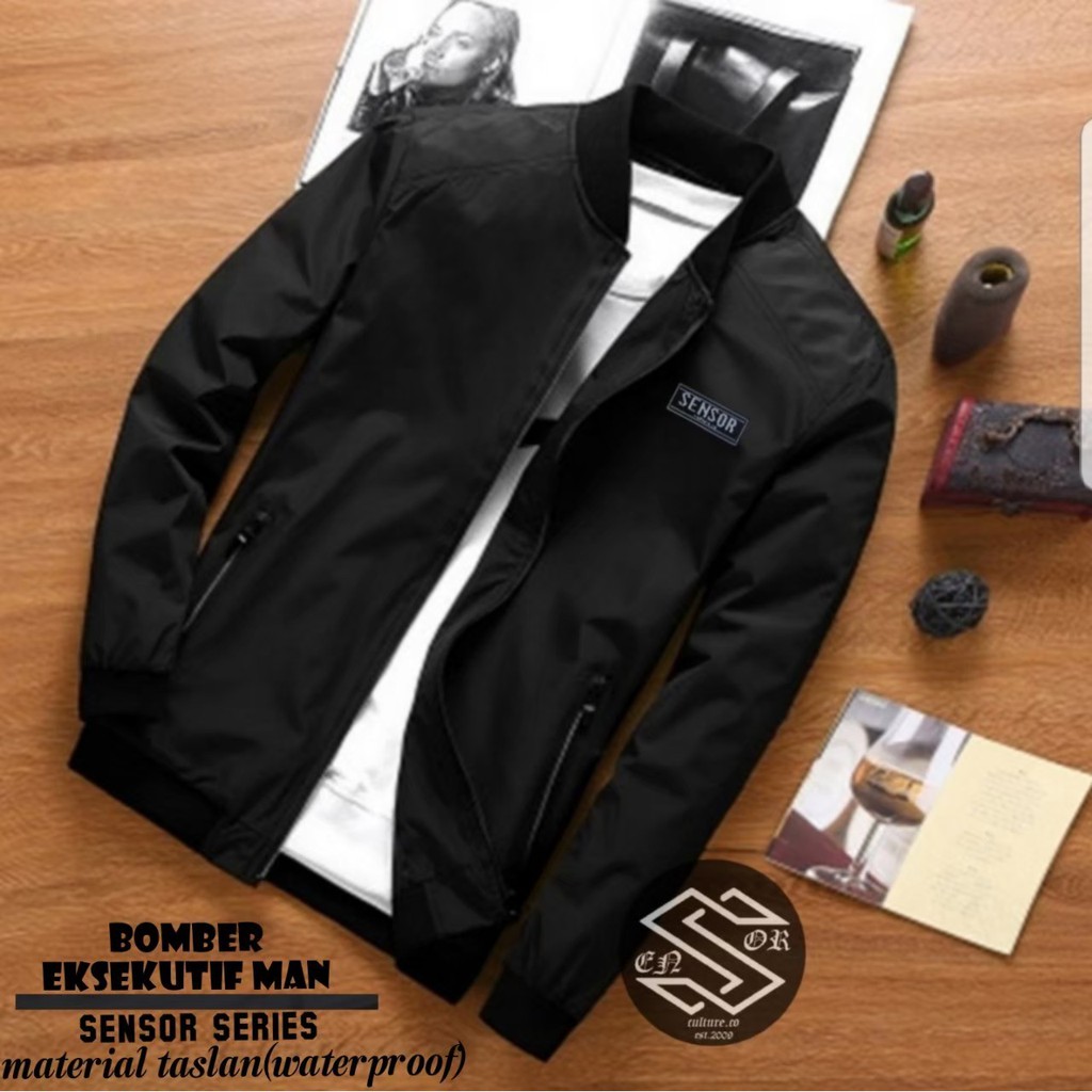 JAKET POLOS EKSEKUTIF MAN / JAKET PRIA BOMBER POLOS