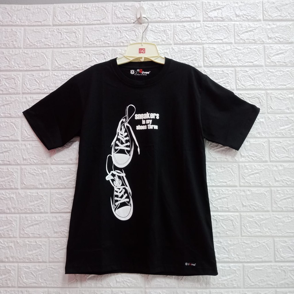 T-SHIRT PRIA/3' NTHREE/KAOS LENGAN PENDEK/303236