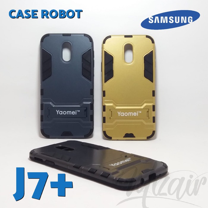 Case Robot Rugged Armor Samsung J7 Plus / Cover Rubber Casing