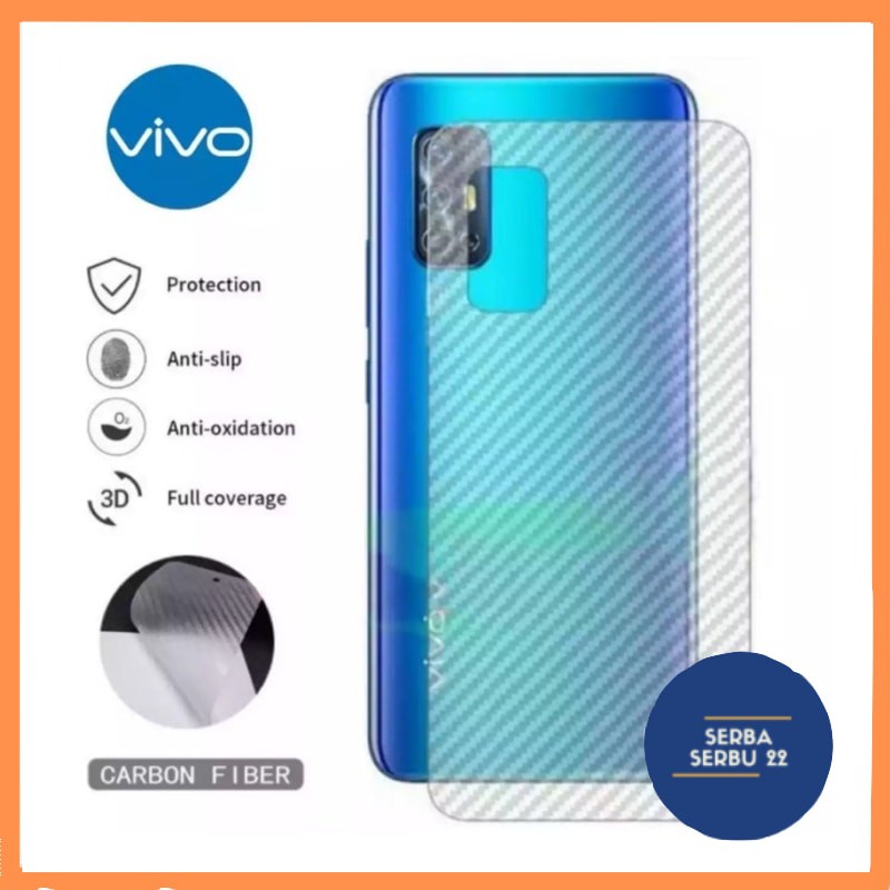 SKIN KARBON HANDPHONE ANTI GORES BELAKANG HANDPHONE TYPE VIVO V11,V9,V5,V7,V5+,V7+