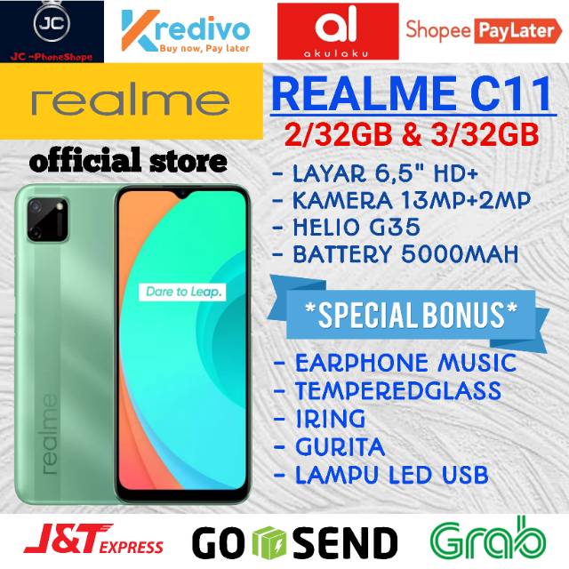 REALME C11 RAM 3/32GB & 2/32GB NEW!!! GARANSI RESMI - BONUS | Shopee