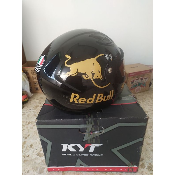 HELM CARGLOSS ALA AGV RED BULL (GOLD)