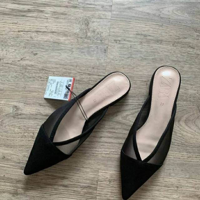 Zara Flat Mesh Mules