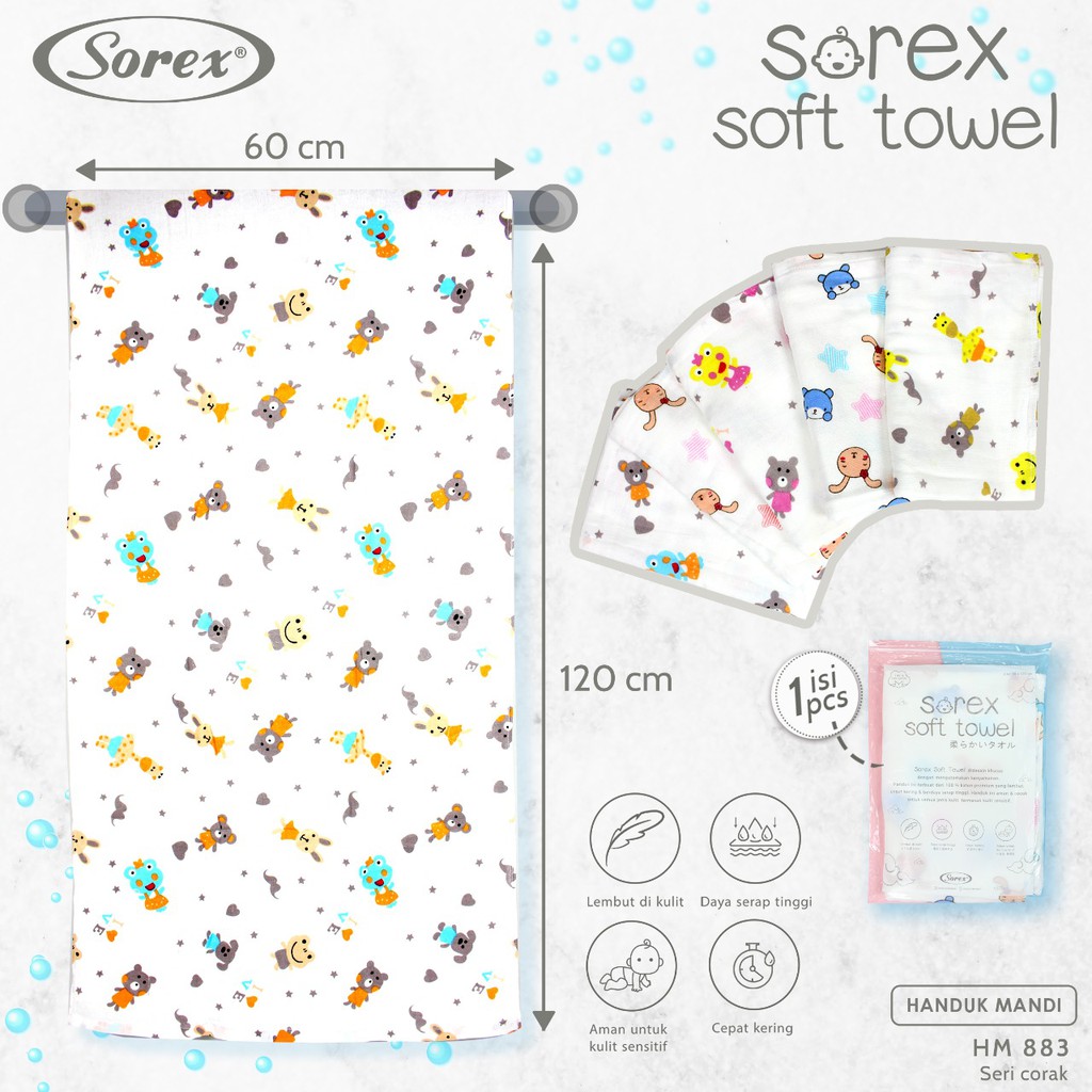 Sorex Handuk Katun Jepang  Premium Handuk  Mandi Bayi dan 