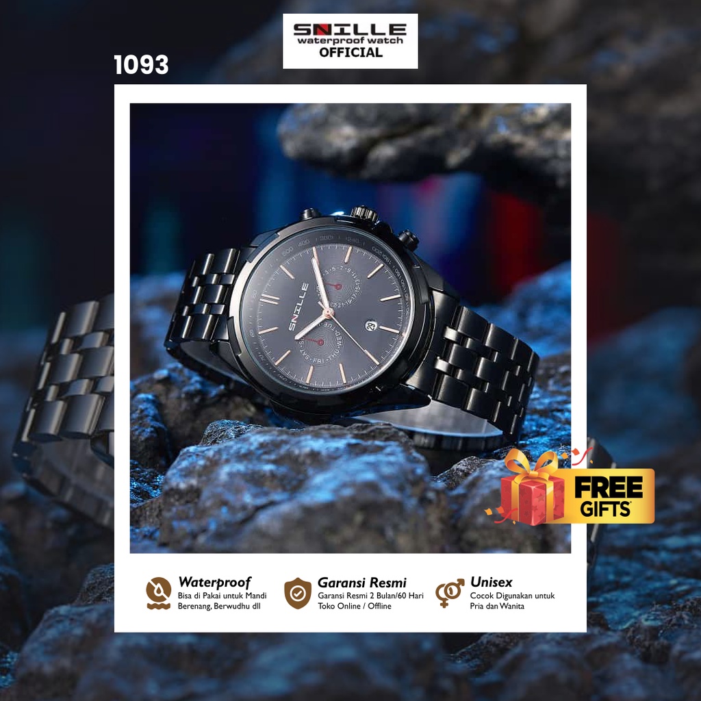 Snille Jam Tangan Rantai Wanita Unisex Original Asli Anti Air Waterproof 1093