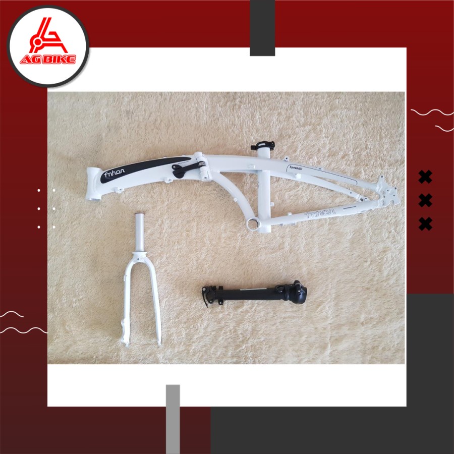 Frameset Fnhon Tornado Putih 20 22 inch + Handlepost