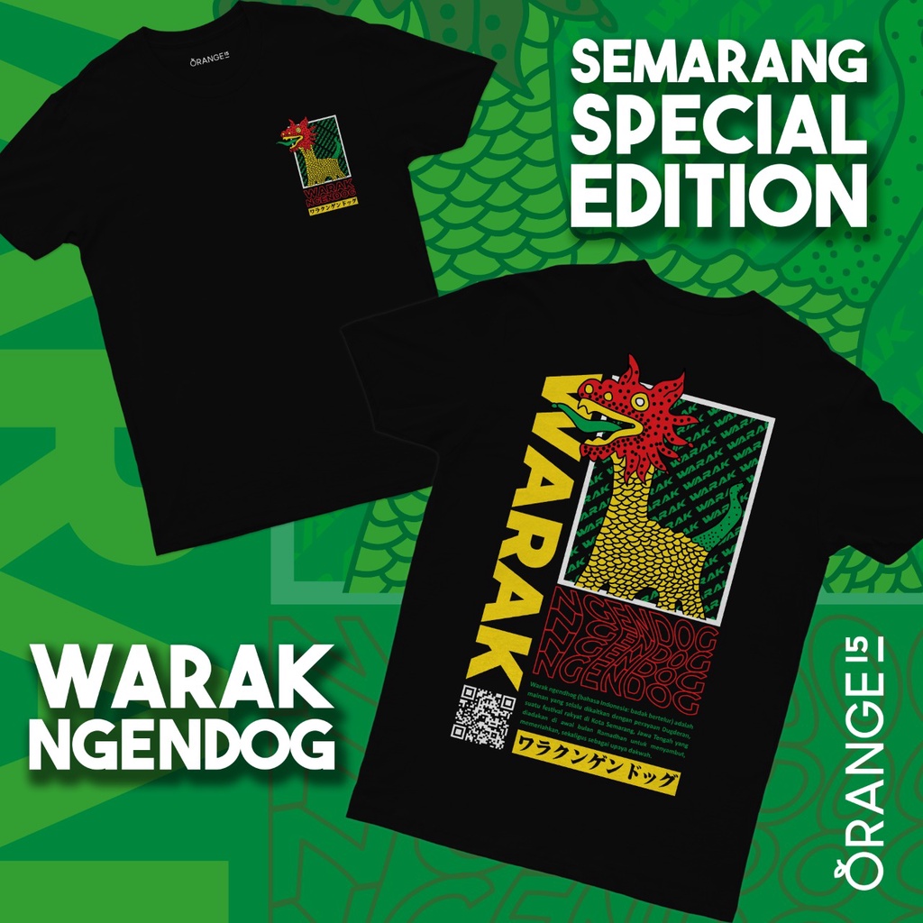 Kaos Semarang Warak Ngendog Kaos Pria Baju Sablon Custom Premium Cotton Combed 30S