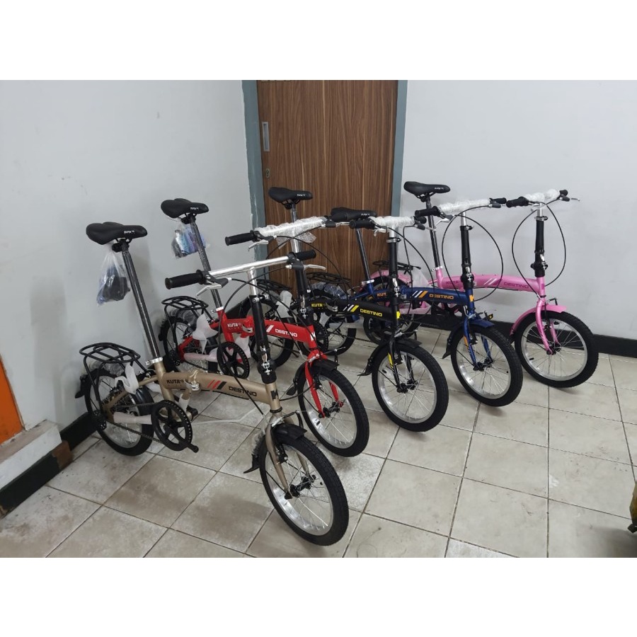 Sepeda Lipat Anak 16 inch Evergreen 6 Speed Murah-1 SPEED - NAVY BLUE