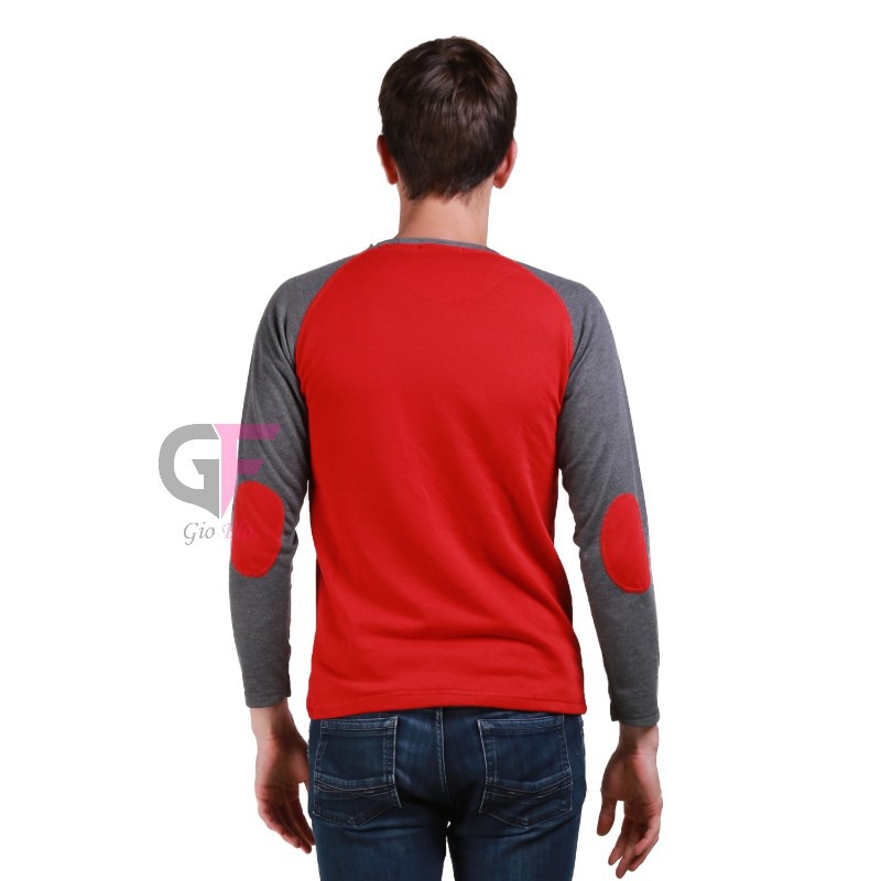 GIOFLO Kaos Panjang Pria Smart Casual merah / PAN 872