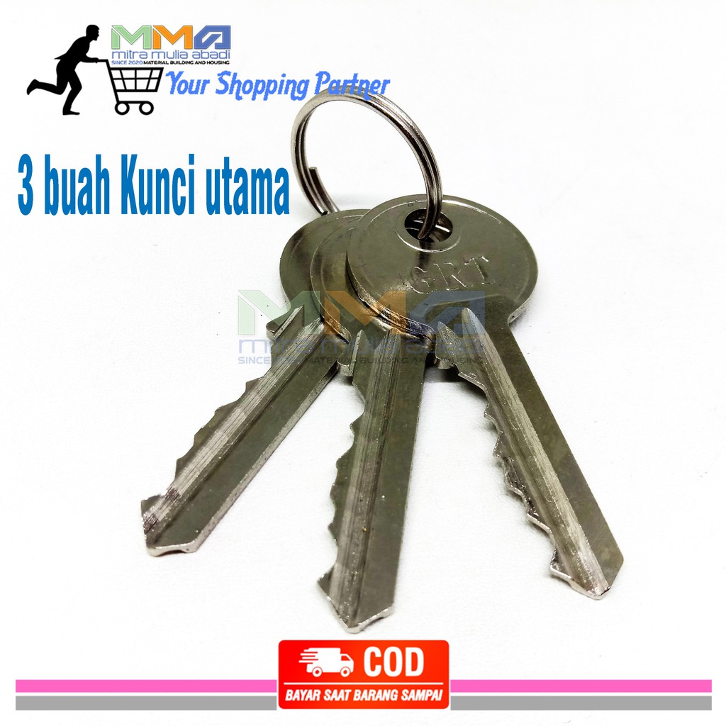 Kunci Pintu Kecil Silinder Murah SILVERGagang Rumah l Handle Full Set